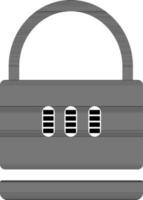 Illustration of a black and white lock. vector