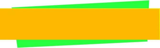 Yellow and green paper tag design. vector