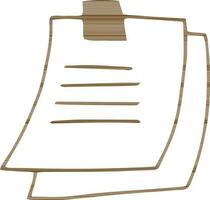 Flat illustration of paper documents. vector