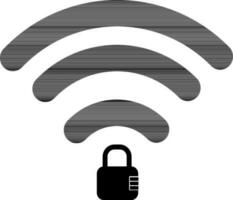 Security wifi lock sign or symbol. vector