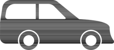 Car in black and white colour. vector