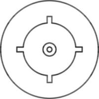 cuatro camino dirección alrededor un circulo icono, ubicación descubridor. vector