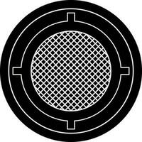 Drain net in black and white color. vector