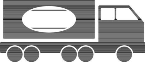 Black and white delivery truck. vector