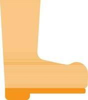 Isolated yellow boot. vector