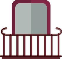 Illustration of a balcony. vector