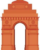 ilustración de India puerta. vector