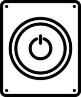 Power Button Icon in Thin Line Art. vector