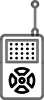 Retro Mp3 Player Icon In Thin Line Art. vector