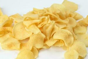 Arrowhead root arrowroot chips traditional for Chinese new year photo