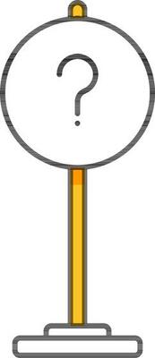 Question Mark on Sign Board Icon in Flat Style.