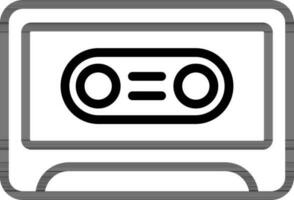 Line Art Illustration of Cassette Icon In Flat Style. vector