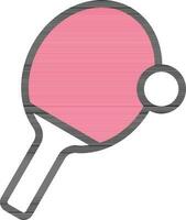 Table Tennis Icon In Flat Style. vector