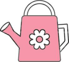 Watering Can Icon In Pink Color. vector