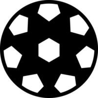 Football Icon In Black And White Color. vector
