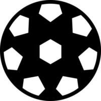 Football Icon In Black And White Color. vector