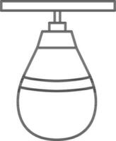 Punching Bag or Ball icon in black line art. vector