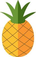 Pineapple icon in orange and green color. vector