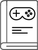 línea Arte ilustración de vídeo juego libro icono. vector