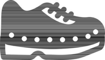 glifo ropa de deporte Zapatos icono en blanco antecedentes. vector