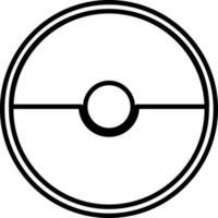 plano estilo pokebola hecho por negro línea Arte. vector