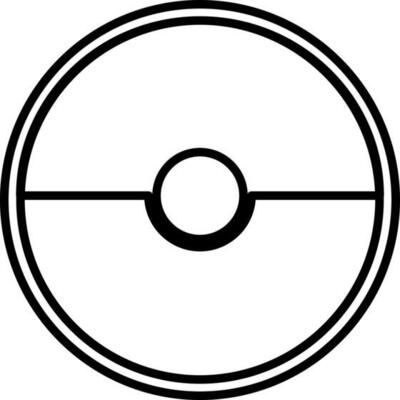 Game pokeball outline icon pokemon container Vector Image