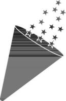 Black confetti in flat style. vector