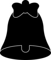 negro cascabeleo campana decorado con arco. vector