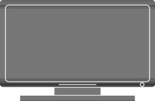 Blank computer in black color. vector