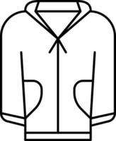 Illustration of Jacket Icon in Flat Style. vector