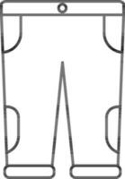 Illustration of Trouser in Thin Line Art. vector