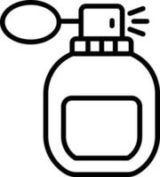 Flat Style Perfume Icon in Black Line Art. vector