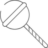 Flat style lollipop icon in line art. vector