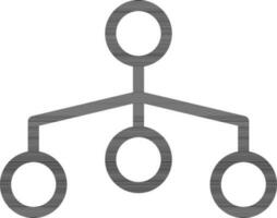 Hierarchy Icon or Symbol in Black Line Art. vector