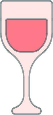 Drink Glass Icon In Pink Color.