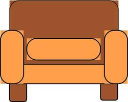 Sillón icono para sentado concepto en aislado. vector