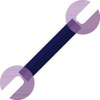 Purple wrench in flat style. vector