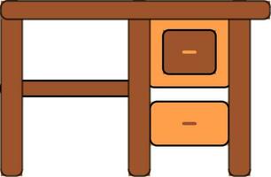 Table icon for working concept in isolated. vector