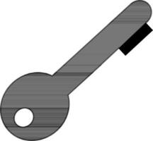 Black key on white background. vector