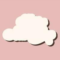 Illustation of cloud on pink color abstract background. vector