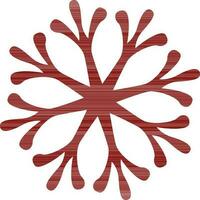 Icon of snowflake made with brown color. vector