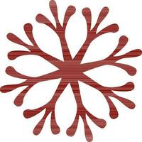 Icon of snowflake made with brown color. vector