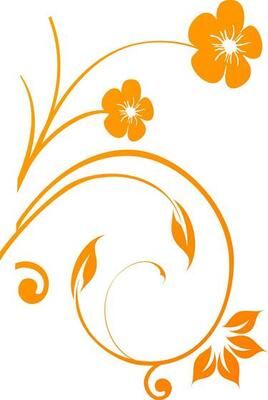 Floral abstract design pattern made with yellow color.