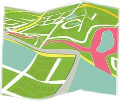 Vector icon of map.