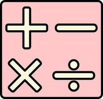 Calculator Interface Symbol Or Icon In Pink Color. vector