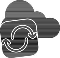 Cloud Sync Icon In Glyph Style. vector