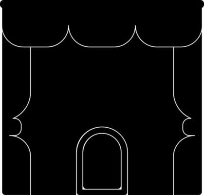 Flat style black theatre hall.