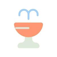 Public water fountain flat color ui icon. Drinking source. GPS navigation. Search for place on map. Simple filled element for mobile app. Colorful solid pictogram. Vector isolated RGB illustration