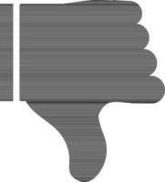 Dislike or thumb down hand gesture in flat style. vector