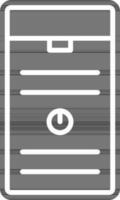 Computer CPU Icon in Black And White Color. vector